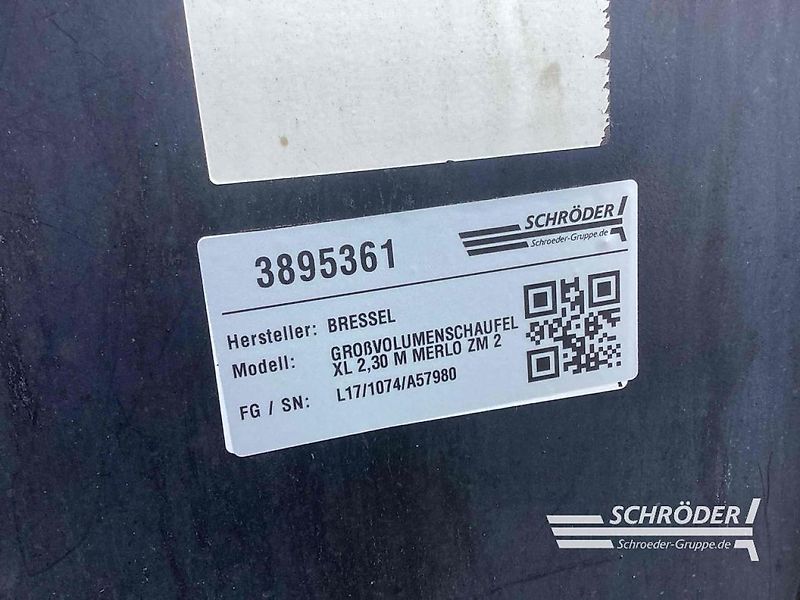 Bressel und Lade GROßVOLUMENSCHAUFEL XL 2,30 M MERLO ZM 2