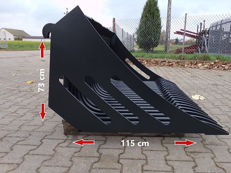 RADSTAL Schaufel für Steine Kartoffelschaufel Steinkorb 1,2 - 2,3 m