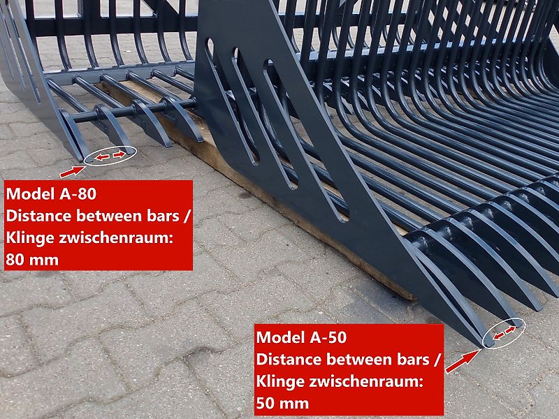 RADSTAL Schaufel für Steine Kartoffelschaufel Steinkorb 1,2 - 2,3 m
