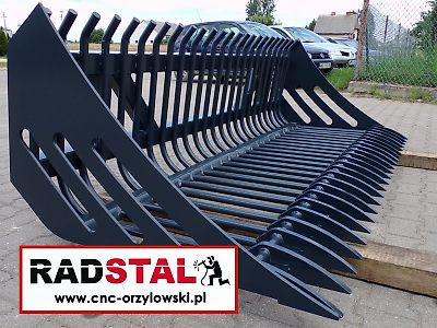 RADSTAL Schaufel für Steine Kartoffelschaufel Steinkorb 1,2 - 2,3 m