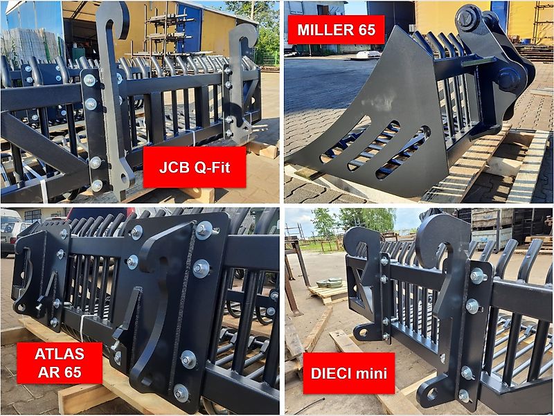 RADSTAL Schaufel für Steine Kartoffelschaufel Steinkorb 1,2 - 2,3 m