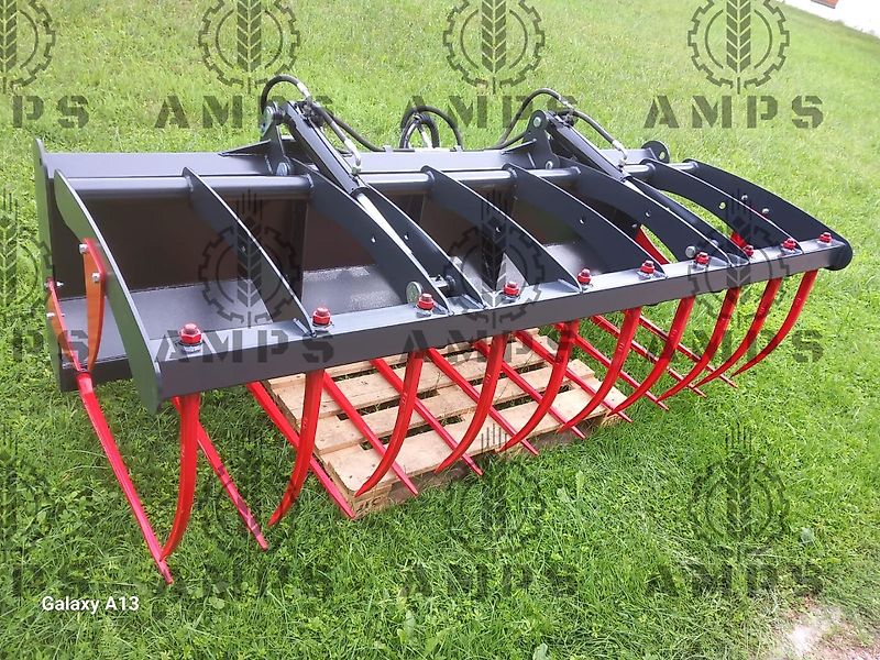AMPS Krokodyl II-Siłownikowy Zęby Kute/ KROKODILGEBISS 2-ZYLINDER/ Kramer, Manitou