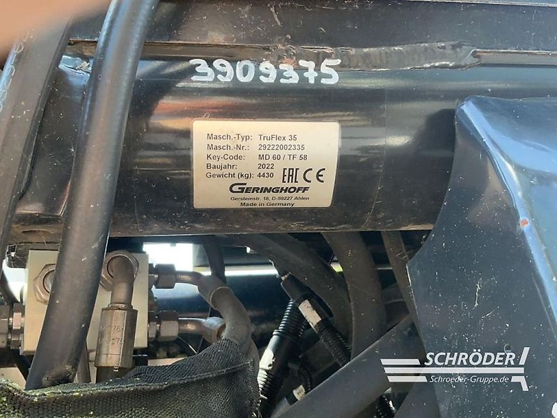 Geringhoff 10,65M BANDSCHNEIDWERK TRUFLEX 35 +WAGEN