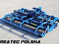 Rolmako Scheibenegge U 652 gehängte Version, hydraulisch klappbar 4,0 m H und 4,5 m H