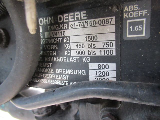 John Deere 4110 4WD 4x4 Hydrostaat Cabine