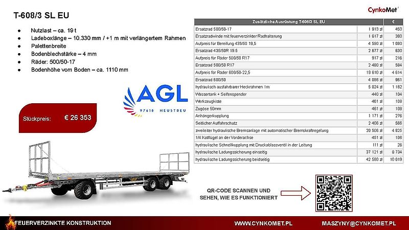 CynkoMet T-608/2 Long mit hydr. Ladungssicherung
