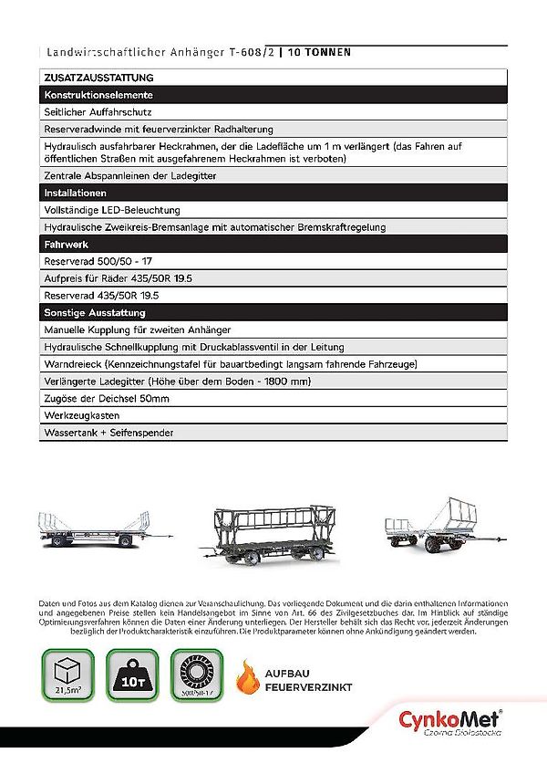 CynkoMet T-608/2 Long mit hydr. Ladungssicherung